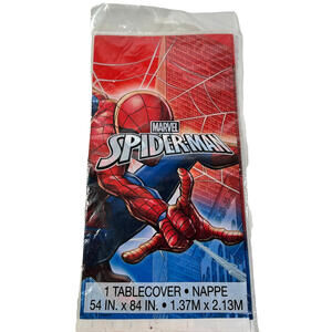 Tablecloth Marvel Spiderman Plastic 54 inches by 84 inches